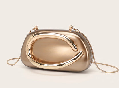 Luxury Evening Banquet Clutch Bag Bride Metal Shoulder Wedding Purse Party Crossbody Handbag