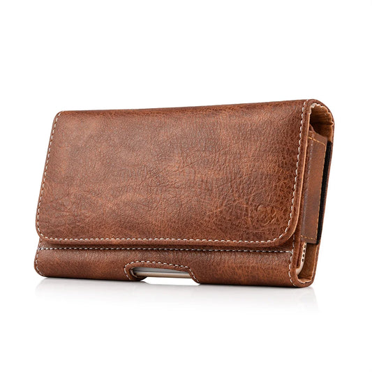 Universal wallet cellphone case belt mobile phone Holster 4.7/5.5/6.3 inch retro leather magnetic pouch