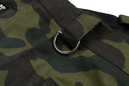Color Match Multi-pockets Camouflage Cargo Pants for Men and Women Patchwork Baggy Overalls
