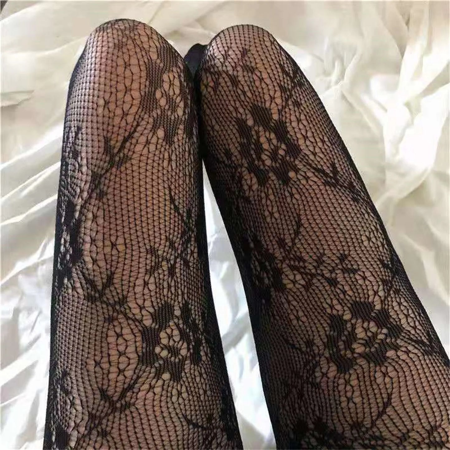 Pantyhose Lace Mesh Floral Pattern Print Nylon Stocking Leggings