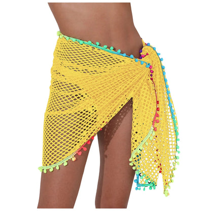 Beach Cover Ups For Women Sarong Sheer Bikini Chiffon Wraps Skirts For Swimwear