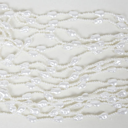 Shawl Top Pearl Necklace Body Chain for Women Female Beads Tops Elegant Shawl
