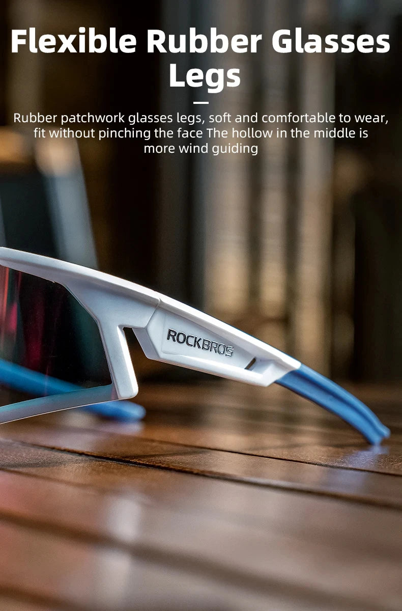 Photochromic Polarized Lens Adjustable Nose Support Myopia Frame Sports Men Women Cycling Goggle