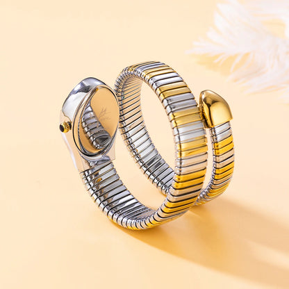 Women's Watches New Quartz Snake Shape Simple Ladies Watch Fashion Unique Strap Waterproof