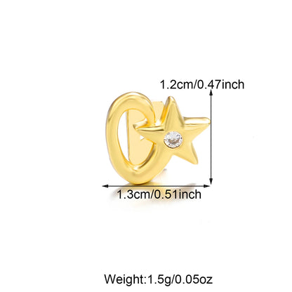 1PCS Hip Hop Single Teeth Grillz For Men Women Gold Silver Color Copper Grillz
