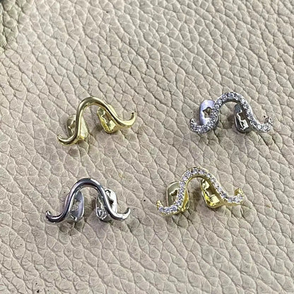 Romantic Silver Color Glossy Wave Teeth Grillz Hip Hop Curve Zircon Tooth Caps Gold Zircon Silver Zircon Gold Color Gold Zircon-Silver Zircon-Gold Color-Silver Color-