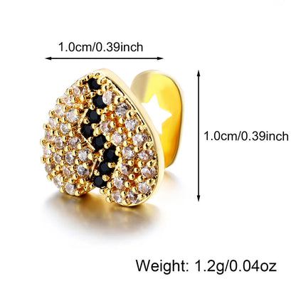 1PC Single Hip Hop Star Heart Pattern Teeth Grillz Removable Dental Grills Teeth Punk Teeth Caps