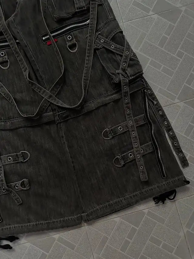 Streetwear Vintage Washed Heavy Jeans Y2K Cargo Pants Mens Womens Hip Hop Multi Pocket Baggy Jeans Low Waist Wide Leg Trousers