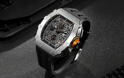 Luxury Brand Tonneau Design Waterproof Clock Stainless Steel Wristwatch Rectangle