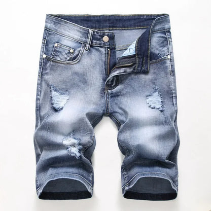 Men's Jeans Trend Denim Shorts Stretch Slim Hip Hop Classic