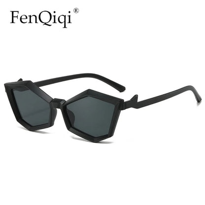 Irregular Polygon Sun Glasses For Women Cat Eye Shades Hiking Sports Glasses Eyewear UV400