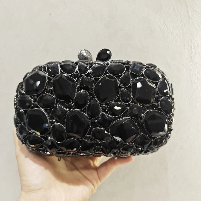 XIYUAN Big Stones Evening Purse Bags Rhinestone Wedding Gems Clutch Bag Bridal Clutches Women Diamonds