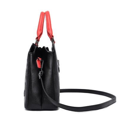 2-layer pockets Letter Printing Luxury Handbags Women Leather Bags Vintage Ladies Shoulder Crossbody Bags for Women Tote Bag
