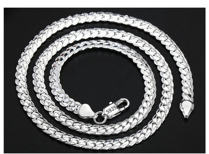 18K Gold/Silver Color 6mm Necklace 8/18/20/24 Inch Chain For Woman Men Gold / 60cm 24inches Gold / 55cm 22inches Gold / 50cm 20inches Gold / 60cm 24inches-Gold / 55cm 22inches-Gold / 50cm 20inches-Gold / 45cm 18inches-Silver / 50cm 20inches-Silver / 45cm 18inches-Silver / 40cm 16inches-Silver / 20cm bracelet-Gold / 40cm 16inches-Gold / 20cm bracelet-Silver / 60cm 24inches-Silver / 55cm 22inches-