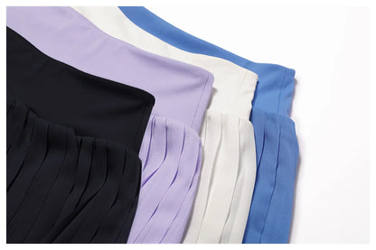 2 Pieces Sports Set for Women Yoga Suit Sportswear Fitness Top Sports Short Skirt Gym Push Up Workout