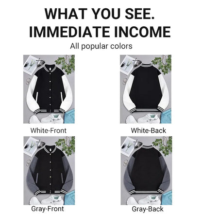 New York Land Of Dreams Capital Of Liberly Baseball Jersey Men Retro Soft Coat Trendy American Jacket