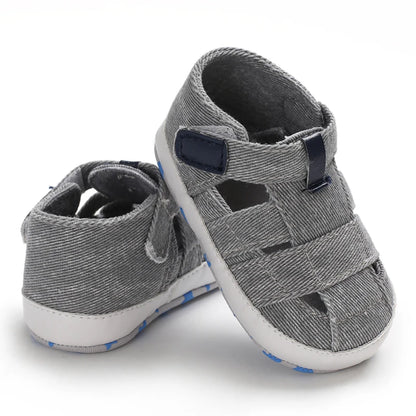 Newborn Boys And Girls Baby Shoes Canvas Soft Soles First Walking Shoes Breathable