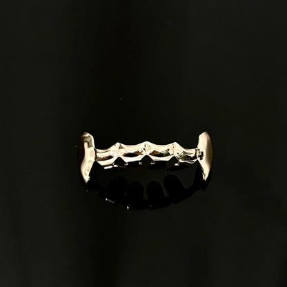 Glossy Tooth Caps Fangs Gold Silver Black Color Bottom Teeth Grillz Braces For Women Men Jewelry Dental Grills