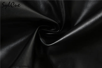 Retro Matte Black Mysterious All-Match Personality Fashionable Belt Chest Wrap Vest