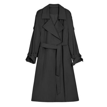 Women'S Windbreaker Coats Mid Length White Female Trench Coat