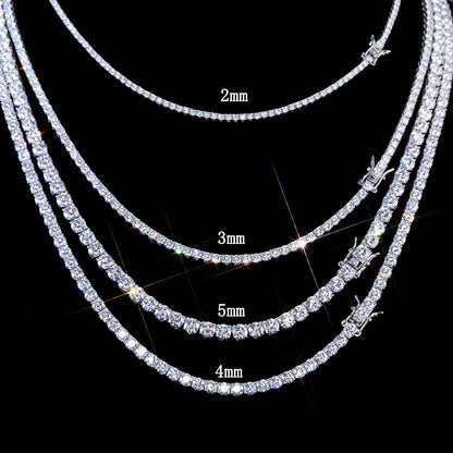 ICEBLING Iced Out Moissanite Tennis Chain Men Women Hip Hop Jewelry 925 Silver VVS Necklace with GRA Certificate