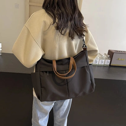 Stylish Nylon Tote Student shoudler Bags for Women Ladies Business Hand-held Briefcase Commuter Tote A4 Laptop High-end Designer