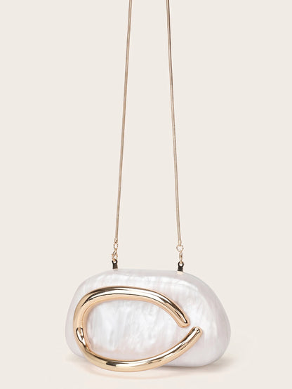 Luxury Evening Banquet Clutch Bag Bride Metal Shoulder Wedding Purse Party Crossbody Handbag