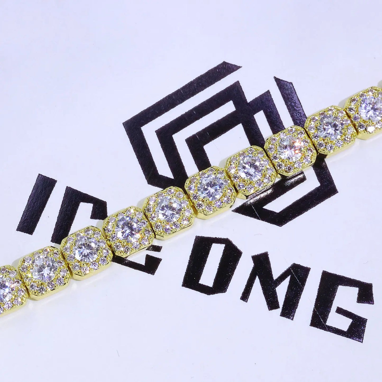 ICEOMG Hip Hop Jewelry 7mm Cluster Tennis Chain Necklace Shiny Diamond Thin Necklace Iced Out Chain for Man Women