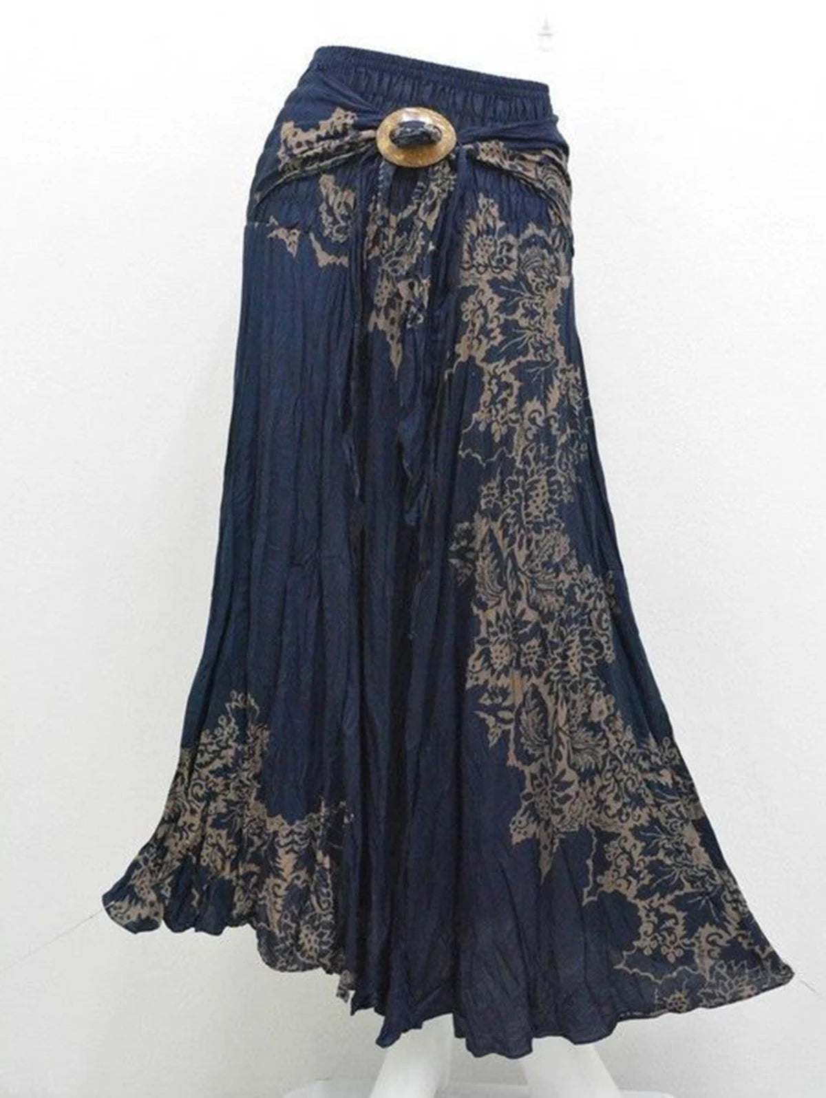 Bohemian Fashion Skirts Long Flowers Elastic Waist Women Skirt