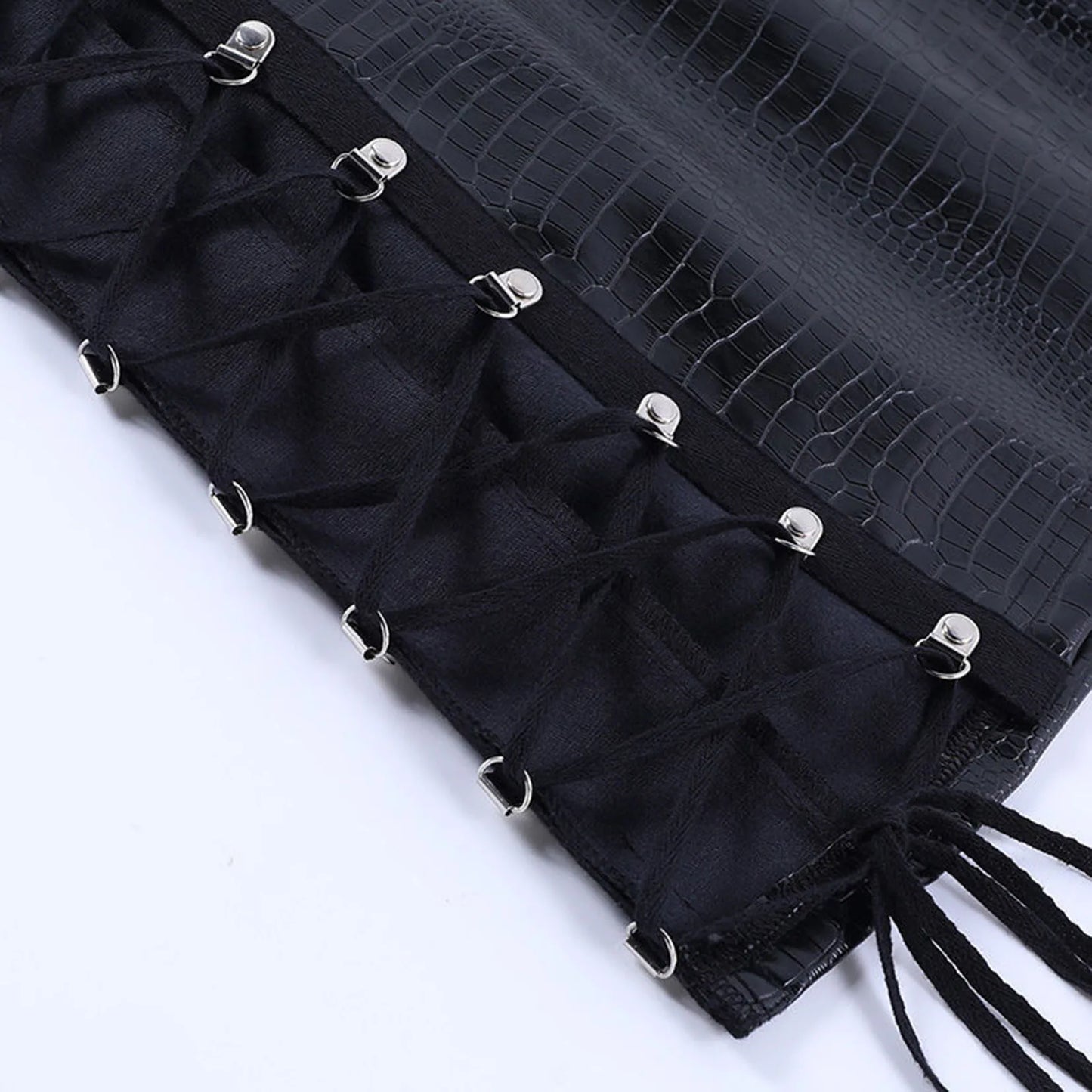 Women' Skirt Faux Lace up  Slim Leather Bodycon Darkness Style Night Club Hip Skirt