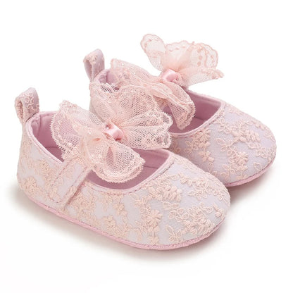 Non-Slip Casual Shoes with Delightful Bowknot Design for Baby Girls 0-18 Months