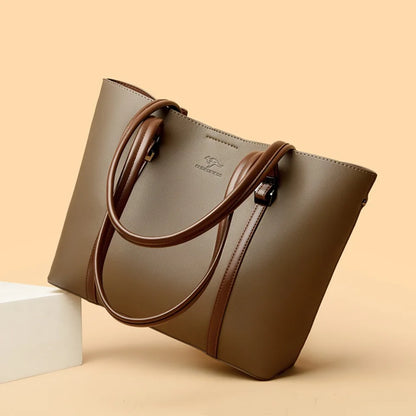 Luxury Shoulder Bags High-End Pu Leather Handbags Caual Tote