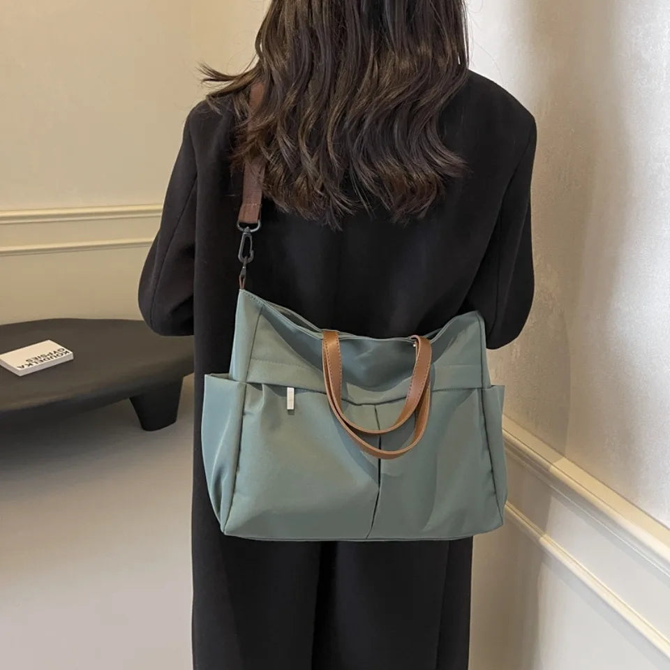 Stylish Nylon Tote Student shoudler Bags for Women Ladies Business Hand-held Briefcase Commuter Tote A4 Laptop High-end Designer