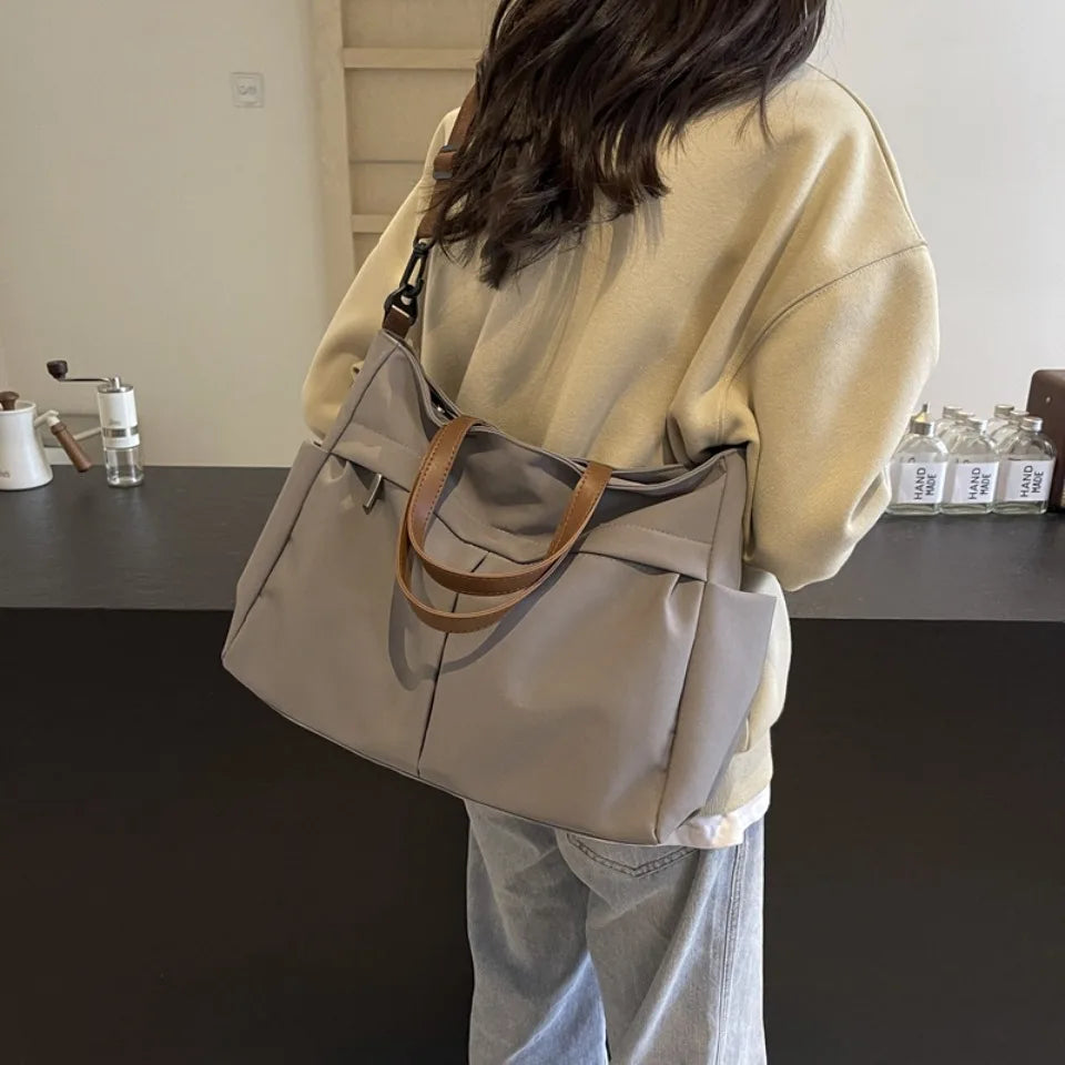 Stylish Nylon Tote Student shoudler Bags for Women Ladies Business Hand-held Briefcase Commuter Tote A4 Laptop High-end Designer