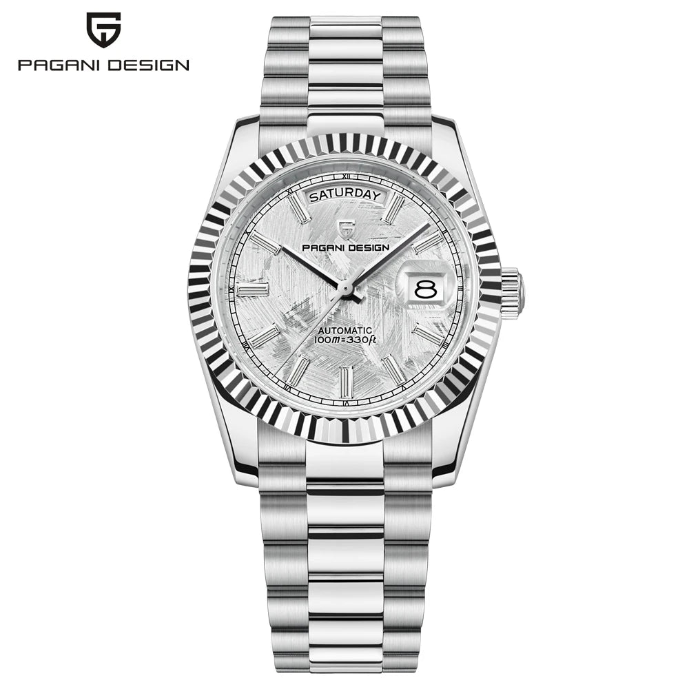 Rose Gold Luxury Automatic Watch For Men Mechanical Wristwatches Sapphire Mirror Clock Gift Man