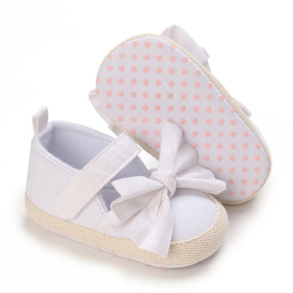 Non-Slip Casual Shoes with Delightful Bowknot Design for Baby Girls 0-18 Months