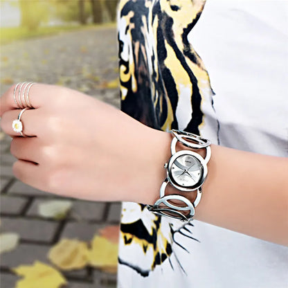 Ladies Casual Golden Luxury Quartz Bracelets Watch