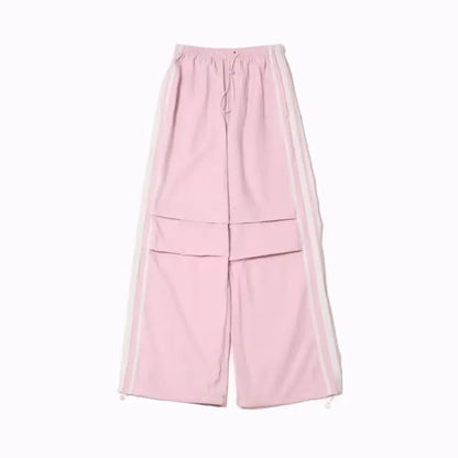 Women Blue Striped Pants Baggy Harajuku Sweatpants Aesthetic Oversize Parachute Pants Y2k 2000s Vintage Fashion Trousers Clothes