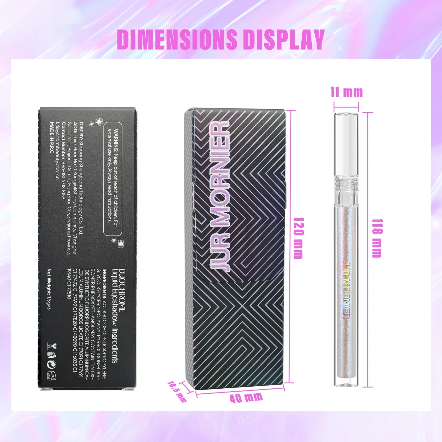 3 Pcs Duochrome Eyeshadow Liquid Set High Pigment Waterproof