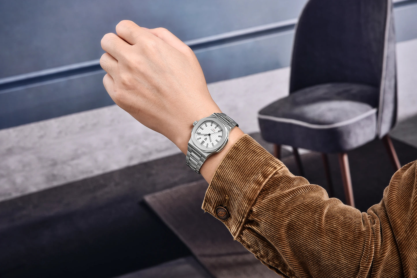 40MM Men's Watches Luxury Automatic Watch For Men Mechanical WristWatch Stainless Steel Sapphire glass