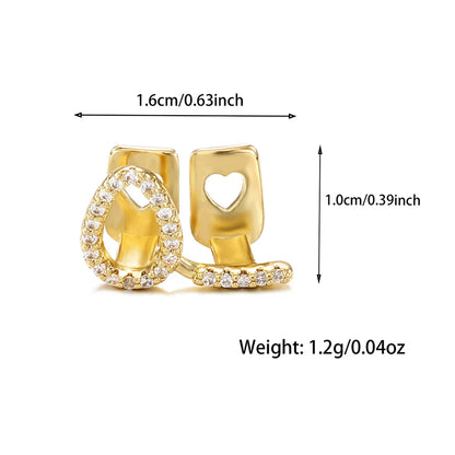 1PC Single Hip Hop Star Heart Pattern Teeth Grillz Removable Dental Grills Teeth Punk Teeth Caps