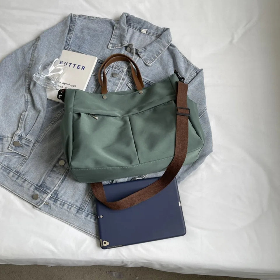 Stylish Nylon Tote Student shoudler Bags for Women Ladies Business Hand-held Briefcase Commuter Tote A4 Laptop High-end Designer