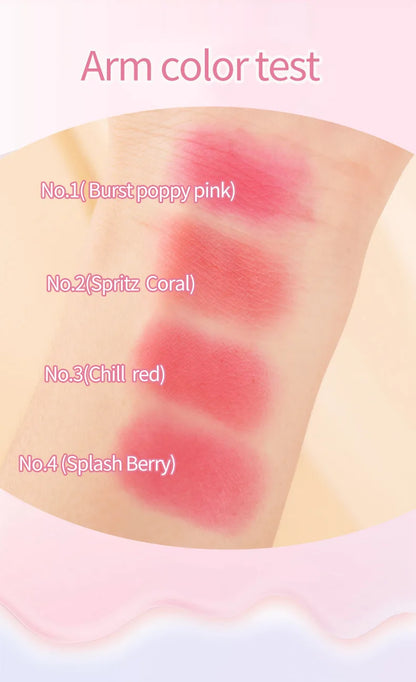 3-in-1 Cheek Lip Tinted Moistured Blush Stick Eyes Cheek Lip Brighten Cream Water Jelly Tint Stick Matte Contour Makeup