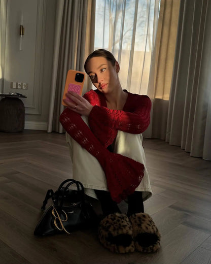 Hollow Knitted Cardigan Women's Solid Long Sleeve V Neck Short Sweater Top Female Crochet Yellow / S White / L White / M Yellow / S-White / L-White / M-White / S-Brown / L-Brown / M-Brown / S-Pink / L-Pink / M-Pink / S-Yellow / L-Yellow / M-Wine Red / L-Wine Red / M-Wine Red / S-Blue / L-Blue / M-Blue / S-