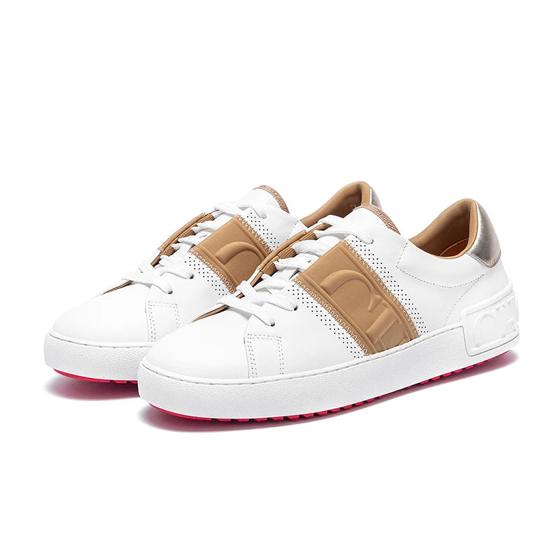 Women Casual Shoes White Flat Board Balance Technology Press Insole Comfort Sneakers