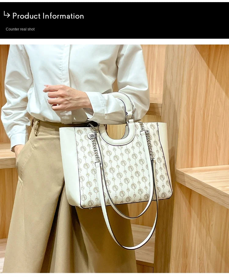 Light luxury brand designer high-end texture retro shoulder crossbody bag with l