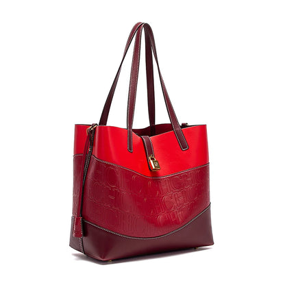 CHCH Women's Large Capacity Tote Bag Spring New Splicing Design Bag