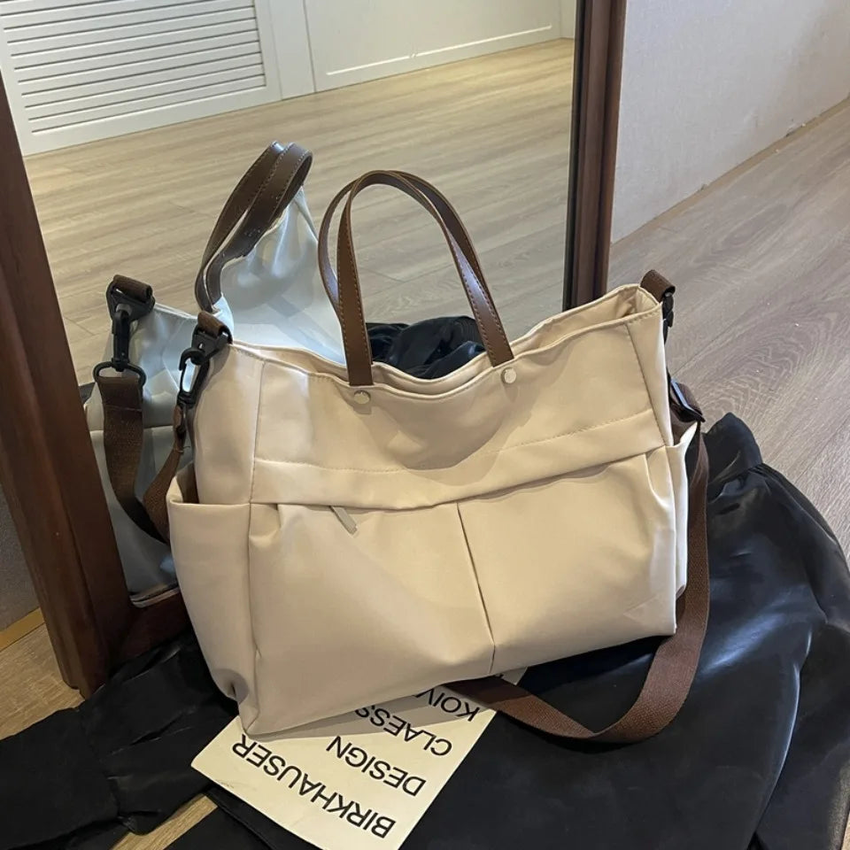 Stylish Nylon Tote Student shoudler Bags for Women Ladies Business Hand-held Briefcase Commuter Tote A4 Laptop High-end Designer