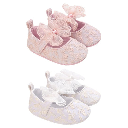 Non-Slip Casual Shoes with Delightful Bowknot Design for Baby Girls 0-18 Months