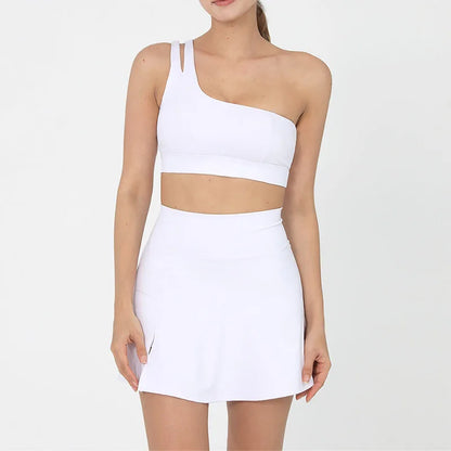 Women's Tracksuit Yoga Tennis Skirt Sets Short Sports Suit Gym Outfit Sexy Fitness Sportswear Golf Dress 2 Piece Workout Clothes